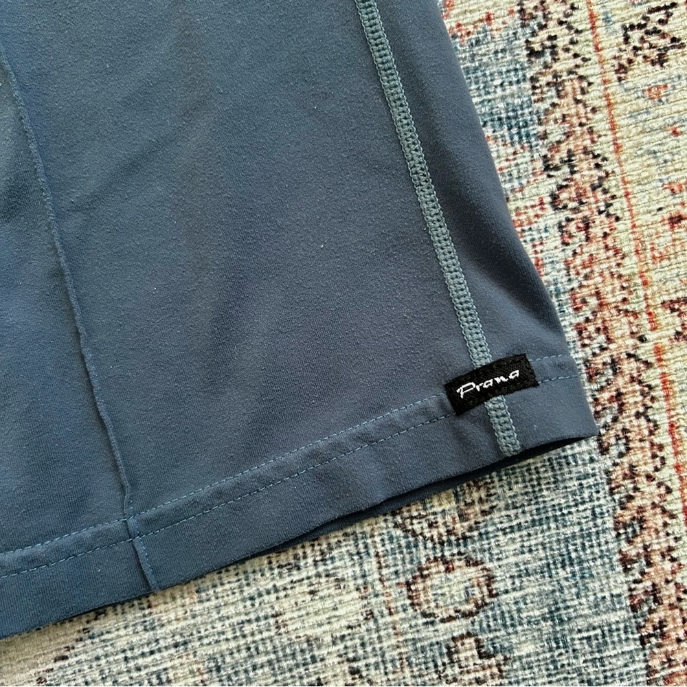 Vintage prana wide leg cropped yoga capri pants in blue | size medium - Picture 5 of 9